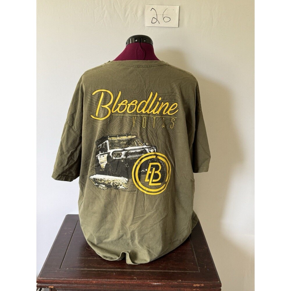 Bloodline Yotas XXXL Olive Graphic T Shirt Toyota Off Road Overland 4Runner